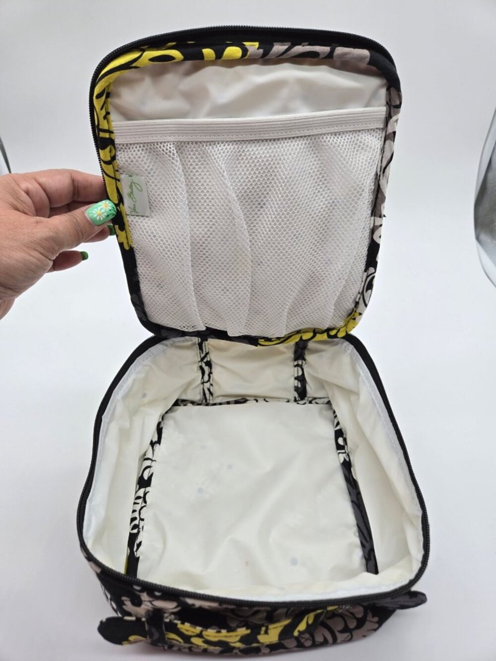 Vera Bradley Retired Baroque Black Lime Insulated Lunch Bag - Picture 8 of 8